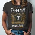 Tommy Blood Runs Through My Veins Name V2 Unisex Jersey Short Sleeve Crewneck Tshirt