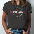 Top Grandpa Birthday Gun Jet Fathers Day Funny 80S Dad Unisex Jersey Short Sleeve Crewneck Tshirt