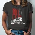 Trucker American Flag Patriotic Truck Driver 4Th Of July Jersey T-Shirt