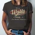 Watts Shirt Personalized Name GiftsShirt Name Print T Shirts Shirts With Name Watts Unisex Jersey Short Sleeve Crewneck Tshirt
