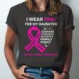 I Wear Pink For My Daughter Breast Cancer Awareness Jersey T-Shirt