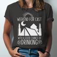 Weekend Forecast Camping With A Good 17 Shirt Unisex Jersey Short Sleeve Crewneck Tshirt