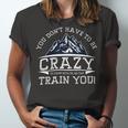 You Dont Have To Be Crazy To Camp With Us Funny CampingShirt Unisex Jersey Short Sleeve Crewneck Tshirt