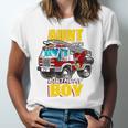 Aunt Of The Birthday Boy Matching Fireman Firetruck Jersey T-Shirt