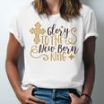 Baby Shower Text Design Glory To The New Born Unisex Jersey Short Sleeve Crewneck Tshirt