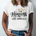 Baby Shower Text Design The Princess Has Arrived Unisex Jersey Short Sleeve Crewneck Tshirt