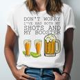 Beer Drinking Dont Worry Ive Had Both My Shots And Booster V2 Unisex Jersey Short Sleeve Crewneck Tshirt