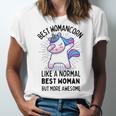 Best Womancorn Funny Unicorn Dabbing Gift Like A Normal Best Woman But More Awesome Unisex Jersey Short Sleeve Crewneck Tshirt