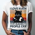 Black Cat I Love Math It Makes People Cry Unisex Jersey Short Sleeve Crewneck Tshirt