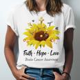 Brain Cancer Awareness Faith Hope Love Unisex Jersey Short Sleeve Crewneck Tshirt