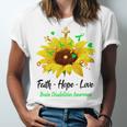 Brain Disabilities Awareness Faith Hope Love Unisex Jersey Short Sleeve Crewneck Tshirt