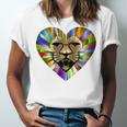 Colored Lion Heart Unisex Jersey Short Sleeve Crewneck Tshirt