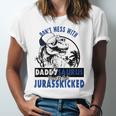 Daddysaurus Dad Husband Fathers Day Matching Dinosaur Jersey T-Shirt