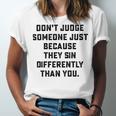 Dont Judge Someone Just Because They Sin Differently Than You Unisex Jersey Short Sleeve Crewneck Tshirt