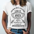 Drinking Coffee Since 1955 Aged Perfectly 67Years Of Awesomenss Unisex Jersey Short Sleeve Crewneck Tshirt