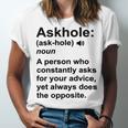 Funny Askhole Definition Dictionary Word Gag Sarcastic V4 Unisex Jersey Short Sleeve Crewneck Tshirt