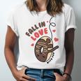 Funny Donut Fall In Love Unisex Jersey Short Sleeve Crewneck Tshirt