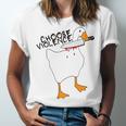 Goose With Knife Sticker Goose Sticker Funny Quotes Funny Animal Stickerspeace Was Never An Option Unisex Jersey Short Sleeve Crewneck Tshirt