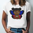 Haiti Haitian Love Flag Princess Girl Kid Wings Butterfly Jersey T-Shirt
