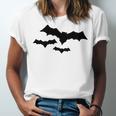 Halloween Scary Vampire Bats Pattern Unisex Jersey Short Sleeve Crewneck Tshirt