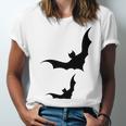 Halloween Two Bats Pattern Unisex Jersey Short Sleeve Crewneck Tshirt