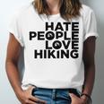 Hate People Love Hiking V2 Unisex Jersey Short Sleeve Crewneck Tshirt