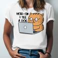 Hold On I See A Dog Unisex Jersey Short Sleeve Crewneck Tshirt