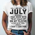 I Am An July Woman I Was Born With My Heart On My Sleevepng V2 Unisex Jersey Short Sleeve Crewneck Tshirt