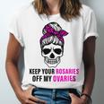 Keep Your Rosaries Off My Ovaries Feminist Skull Unisex Jersey Short Sleeve Crewneck Tshirt