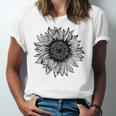 Be Kind Sunflower Minimalistic Flower Plant Artwork Jersey T-Shirt