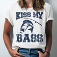 Love Fishing Kiss My Bass Unisex Jersey Short Sleeve Crewneck Tshirt