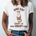 One Cat Short Of Crazy Unisex Jersey Short Sleeve Crewneck Tshirt