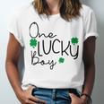 One Lucky Boy Funny St Patrick Day Unisex Jersey Short Sleeve Crewneck Tshirt