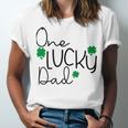 One Lucky Dad Funny St Patrick Day Unisex Jersey Short Sleeve Crewneck Tshirt