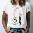 Patent Drawing Old Acoustic Guitar Unisex Jersey Short Sleeve Crewneck Tshirt