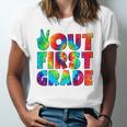 Peace Out First 1St Grade Graduation Last Day Of School Jersey T-Shirt
