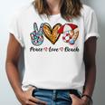 Peace Love Beach Summer Vacation 184 Shirt Unisex Jersey Short Sleeve Crewneck Tshirt