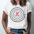 Pi Π Spiral Science Mathematics Math Irrational Number Sequence Unisex Jersey Short Sleeve Crewneck Tshirt