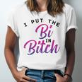 I Put The Bi In Bitch Bisexual Pride Flag Lgbt Jersey T-Shirt