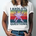 Retro I Axolotl Questions Funny Cute Axolotl Unisex Jersey Short Sleeve Crewneck Tshirt