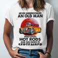 September Old Man Loves Hot Rods Never Underestimate An Old Man Who Loves Hot Rods And Was Born In Unisex Jersey Short Sleeve Crewneck Tshirt