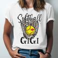 Softball Gigi Leopard Game Day Softball Lover Grandma Jersey T-Shirt