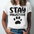 Stay Pawsitive 96 Trending Shirt Unisex Jersey Short Sleeve Crewneck Tshirt