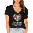 Asian American And Pacific Islander Heritage Month Heart Women's Jersey Short Sleeve Deep V-Neck Tshirt