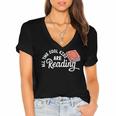 Funny All The Cool Kids Are Reading Women's Jersey Short Sleeve Deep V-Neck Tshirt