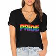Gay Pride Lgbt Lgbtq Awareness Month 2022 Women's Jersey Short Sleeve Deep V-Neck Tshirt