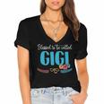 Gigi Grandma Gift Blessed To Be Called Gigi Women's Jersey Short Sleeve Deep V-Neck Tshirt