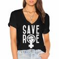 Save Roe Pro Choice 1973 Gift Feminism Tee Reproductive Rights Gift For Activist My Body My Choice Women's Jersey Short Sleeve Deep V-Neck Tshirt