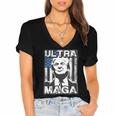 Ultra Maga And Proud Of It V26 Women's Jersey Short Sleeve Deep V-Neck Tshirt