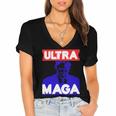 Ultra Maga Gift V3 Women's Jersey Short Sleeve Deep V-Neck Tshirt